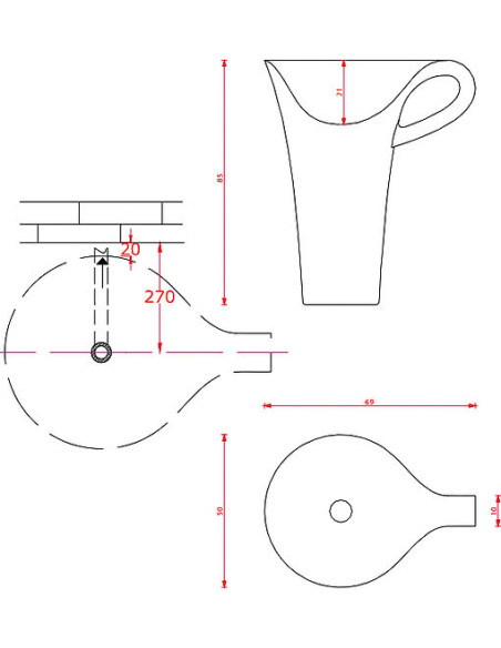 ArtCeram izlietne Cup OSL004 - 8 ArtCeram izlietne Cup OSL004 - 8