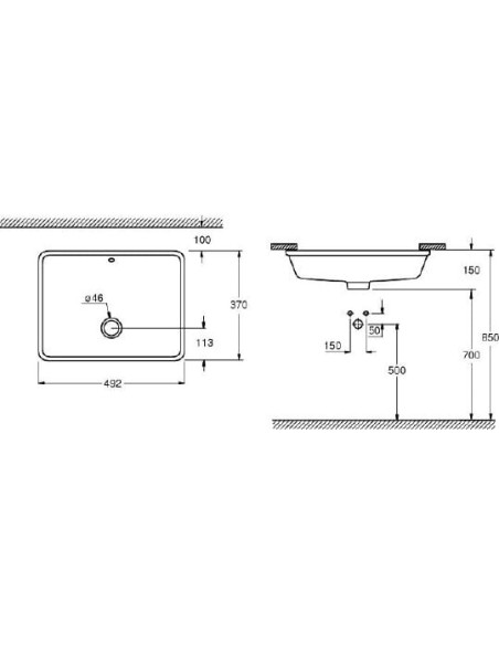 Grohe izlietne roku mazgāšanai Cube Ceramic 3948000H - 3 Grohe izlietne roku mazgāšanai Cube Ceramic 3948000H - 3