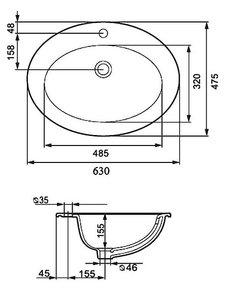 Cersanit izlietne Gamma - 5 Cersanit izlietne Gamma - 5