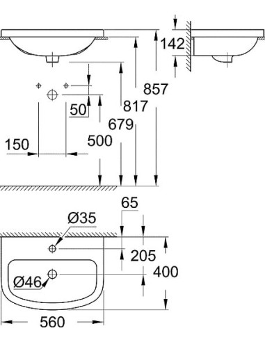 Grohe izlietne Bau Ceramic 39422000 - 4