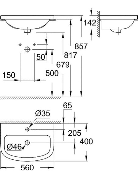 Grohe izlietne Bau Ceramic 39422000 - 4
