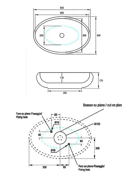 ArtCeram izlietne Tao TOL002 - 4 ArtCeram izlietne Tao TOL002 - 4