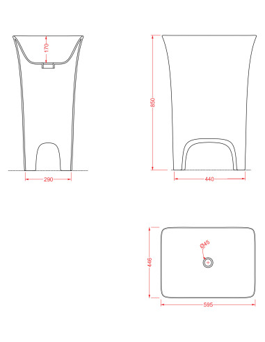 ArtCeram izlietne Cow CWL004 - 7