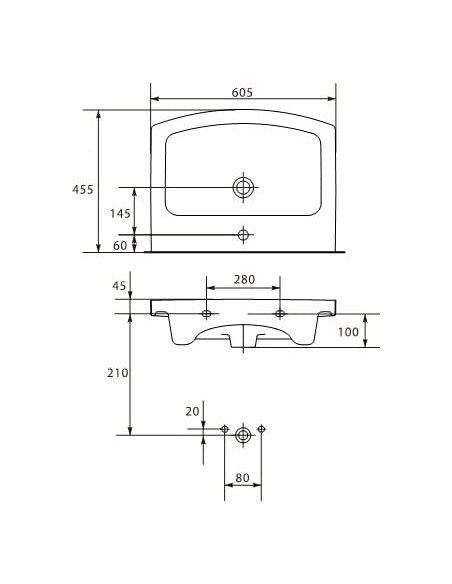 Cersanit izlietne Easy ES 60 B - 5 Cersanit izlietne Easy ES 60 B - 5