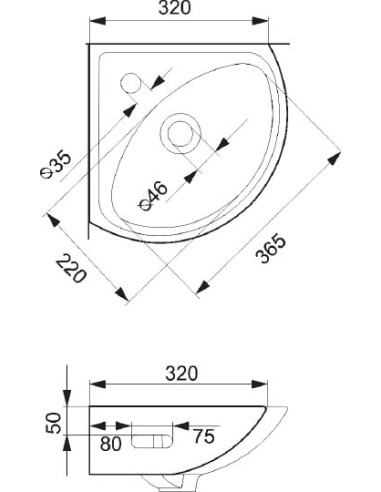 Cersanit izlietne roku mazgāšanai Sigma 30 - 6