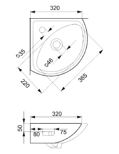 Cersanit izlietne roku mazgāšanai Sigma 30 - 6