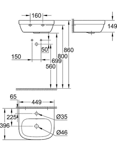 Grohe izlietne roku mazgāšanai Euro Ceramic 39324000 - 8