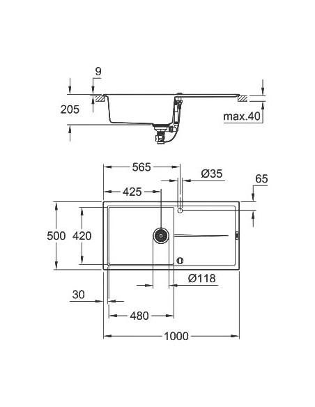 Grohe virtuves izlietne K400 31641AT0 - 5