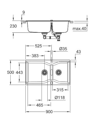 Grohe virtuves izlietne K700 31658AT0 - 5