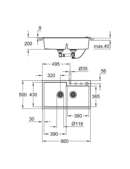 Grohe virtuves izlietne K500 31649AT0 - 4