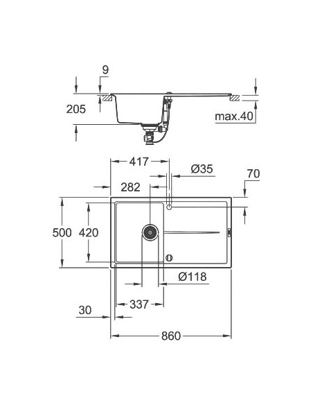 Grohe virtuves izlietne K400 31640AT0 - 6