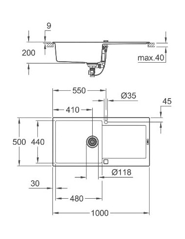 Grohe virtuves izlietne K500 31645AT0 - 5