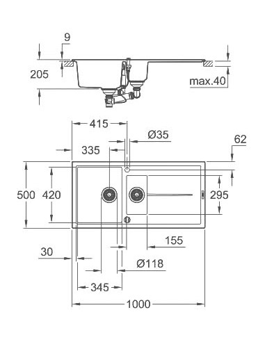 Grohe virtuves izlietne K400 31642AT0 - 5