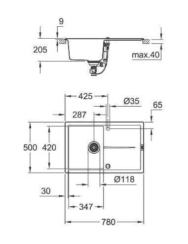 Grohe virtuves izlietne K400 31639AT0 - 5