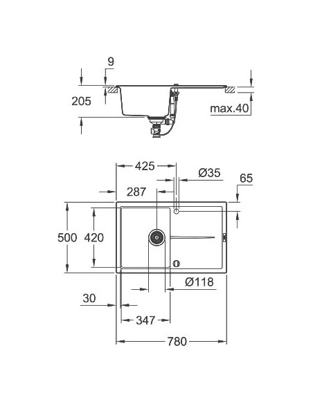 Grohe virtuves izlietne K400 31639AT0 - 5