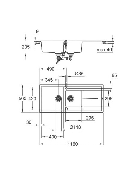 Grohe virtuves izlietne K400 31643AT0 - 5