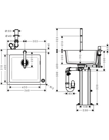 Komplekts: Hansgrohe C51-F450-06 43217000
