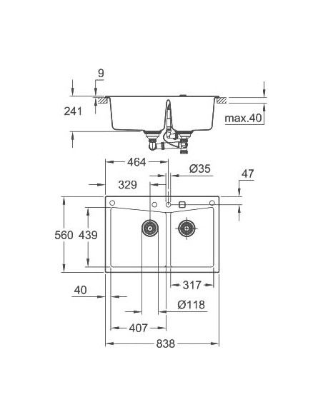 Grohe virtuves izlietne K700 31657AP0 - 5