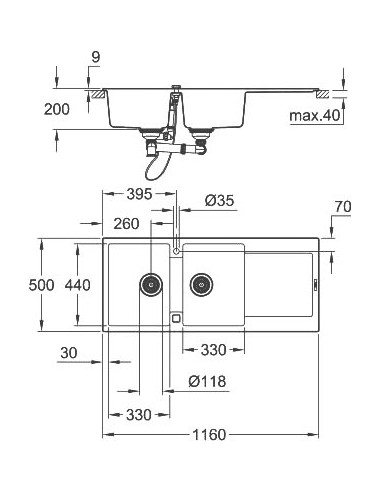 Grohe virtuves izlietne K500 31647AP0 - 5