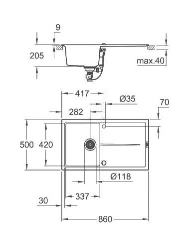 Grohe virtuves izlietne K400 31640AP0 - 4