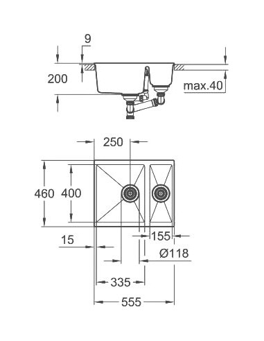 Grohe virtuves izlietne K500 31648AP0 - 6