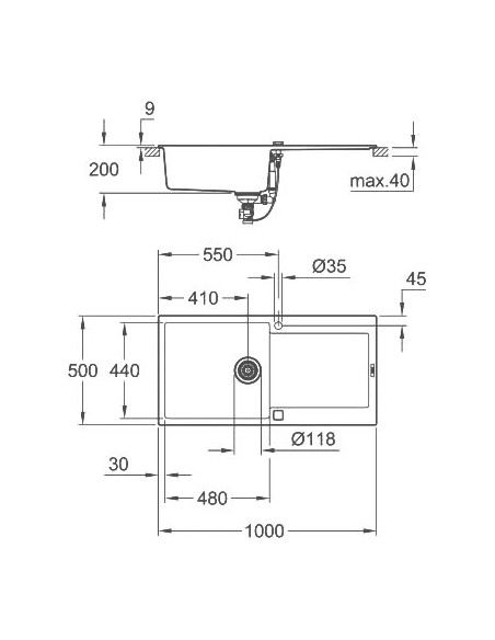 Grohe virtuves izlietne K500 31645AP0 - 4
