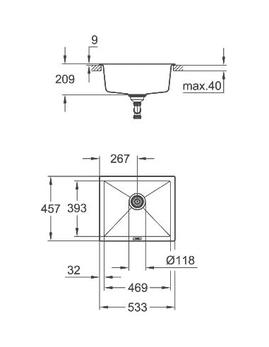 Grohe virtuves izlietne K700U 31654AP0 - 6