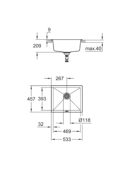 Grohe virtuves izlietne K700U 31654AP0 - 6