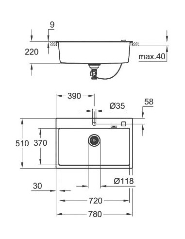 Grohe virtuves izlietne K700 31652AP0 - 8