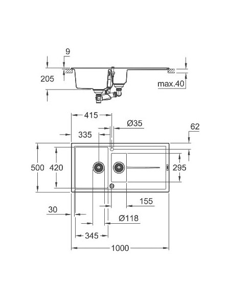 Grohe virtuves izlietne K400 31642AP0 - 6