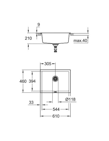 Grohe virtuves izlietne K700U 31655AP0 - 11