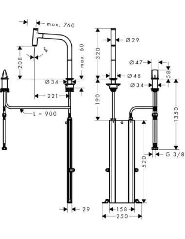 Komplekts: Hansgrohe C71-F660-08 43202000