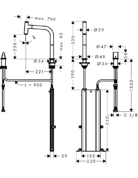 Komplekts: Hansgrohe C71-F450-06 43201800