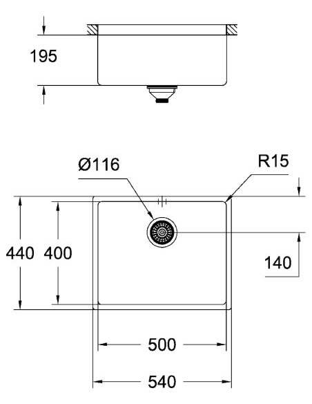 Grohe virtuves izlietne K700 31574GN0 - 3