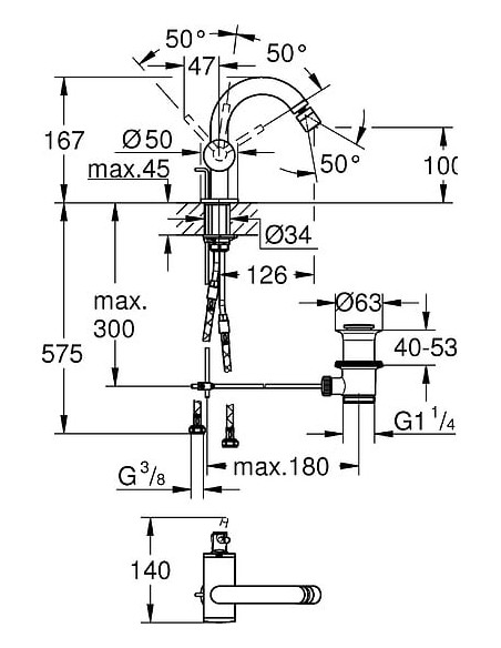 Grohe bidē jaucējkrāns Atrio New 32108DC3 - 3