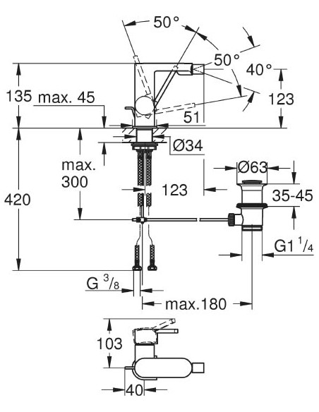 Grohe bidē jaucējkrāns Plus 33241003 - 3