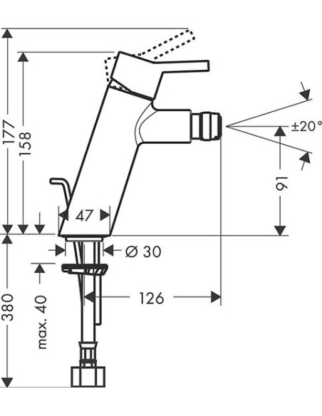 Hansgrohe bidē jaucējkrāns Talis S2 32240000