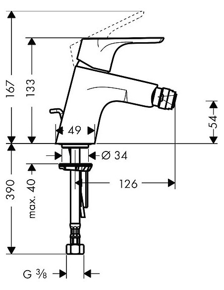 Hansgrohe bidē jaucējkrāns Focus E2 31920000