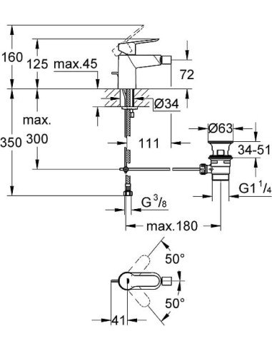 Grohe bidē jaucējkrāns BauEdge 23331000 - 3