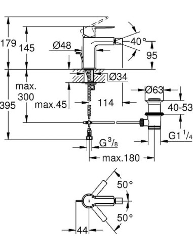 Grohe bidē jaucējkrāns Lineare New 33848001 - 3
