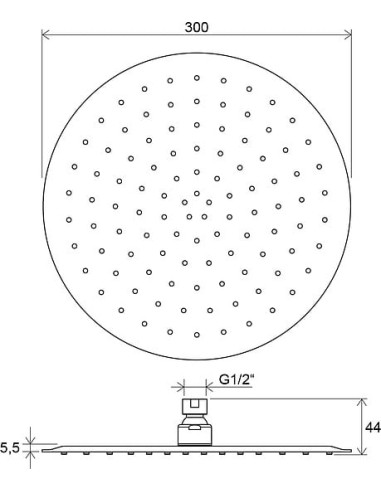 Ravak augšējā duša Chrome 984.00 - 5