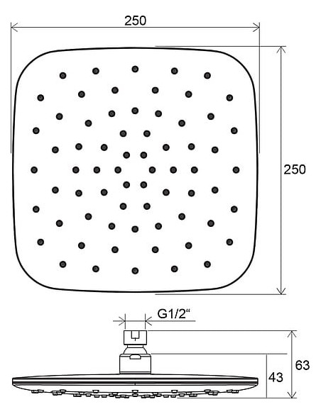 Ravak augšējā duša ABS 983.10 - 5