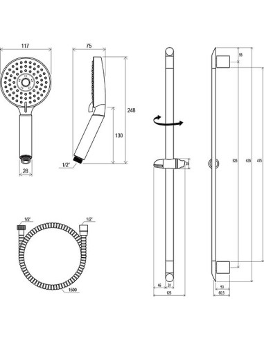 Ravak dušas komplekts 902.00 - 6