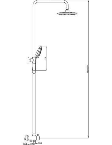 Ravak dušas komplekts DS 090.00 - 5