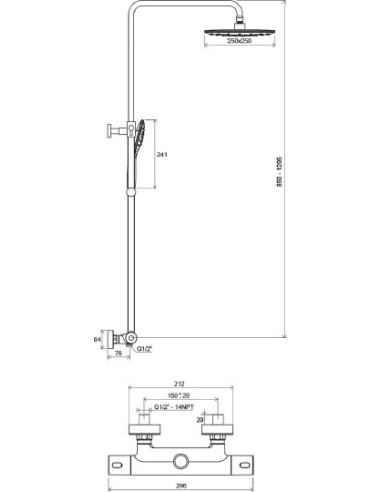 Ravak dušas komplekts Termo 300 TE 093.00/150 - 5