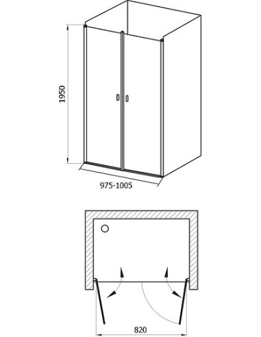 Ravak dušas durvis CSDL2-100 - 9