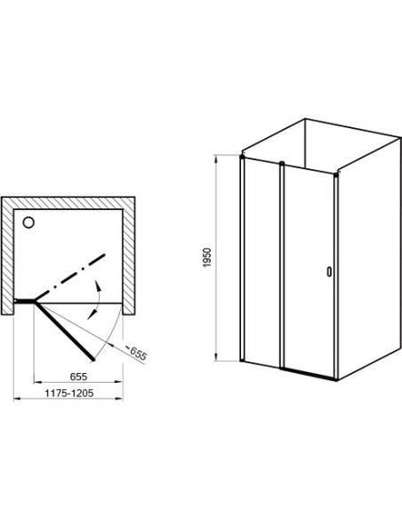 Ravak dušas durvis CSD2-120 - 9
