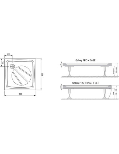 Ravak dušas paliktnis Perseus Pro-80 - 7