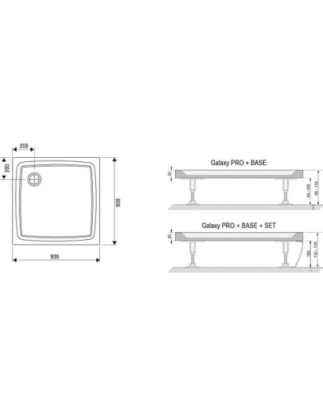 Ravak dušas paliktnis Perseus Pro-90 Flat - 7