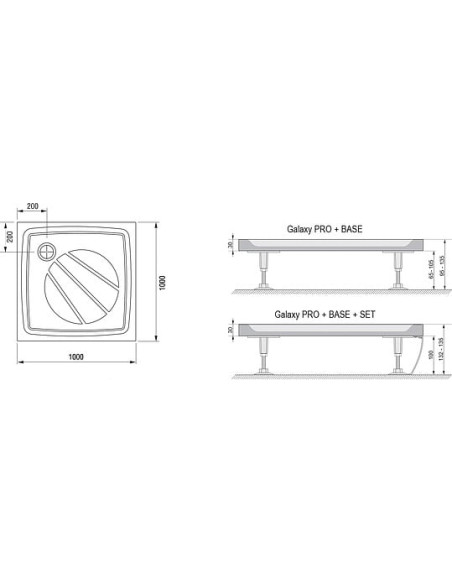 Ravak dušas paliktnis Perseus Pro-100 - 7